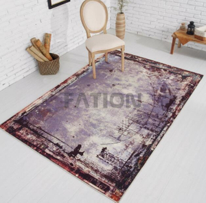 160×230 cm Anti-slip Bath Rug Print Floor Carpet